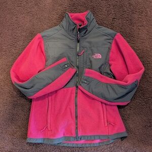 The North Face Womens Fuchsia and Charcoal Fleece Jacket